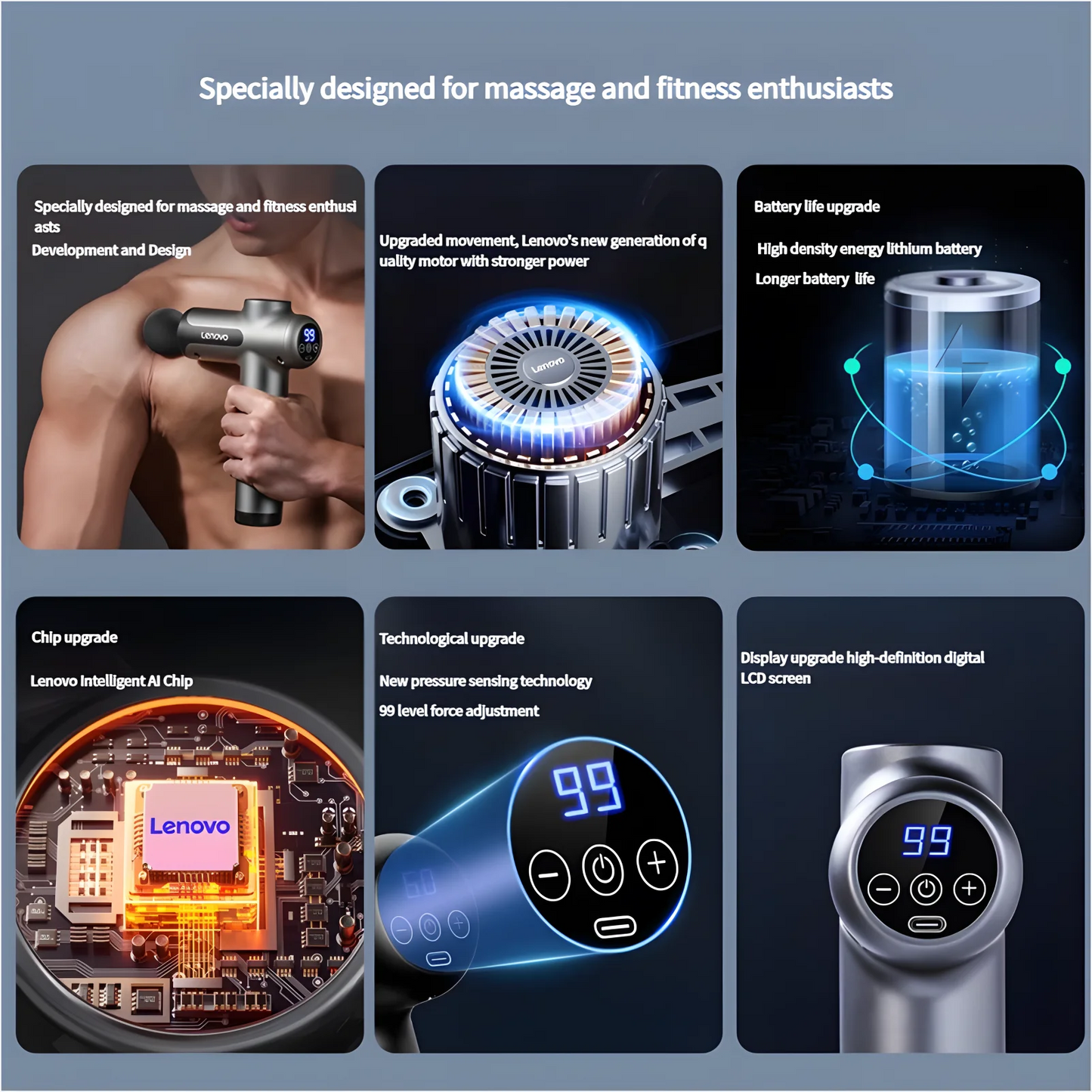 Lenovo Smart Fascia Massage Gun